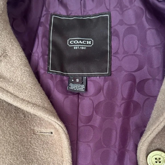 Coach Tan Trench Coat with Belt - Picture 4 of 15